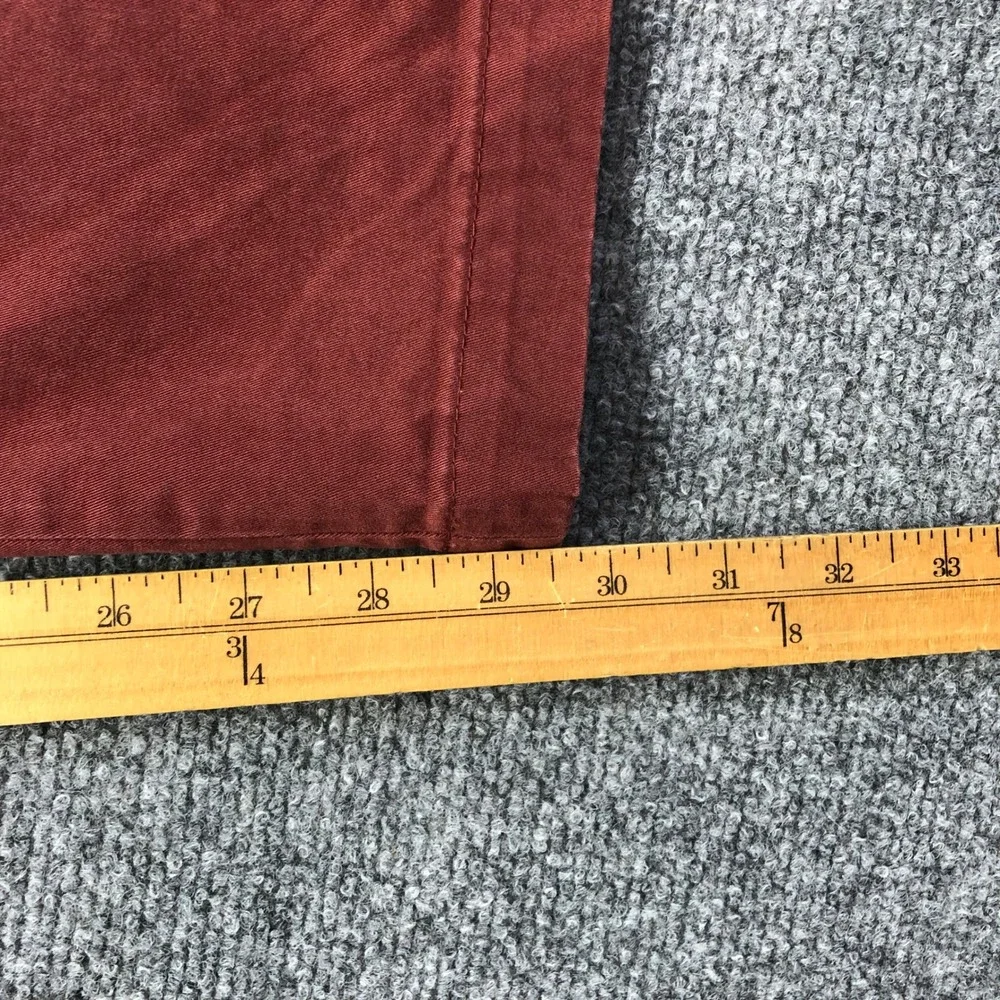 Banana Republic Fulton Skinny Chino Pants Mens 32x32 Rust Red Stretch Casual